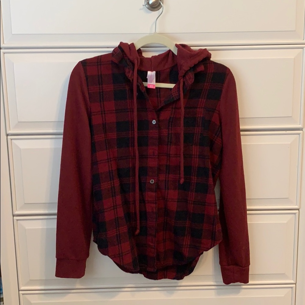 Plaid Shirt w/ Hood